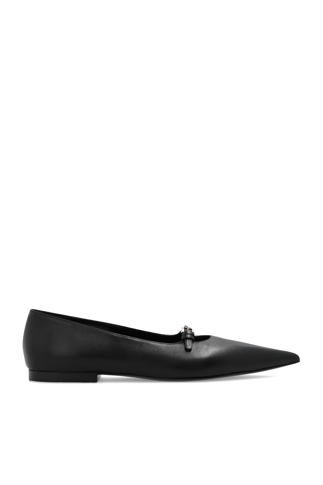 Black Leather ballet flats Victoria Beckham Vitkac Canada